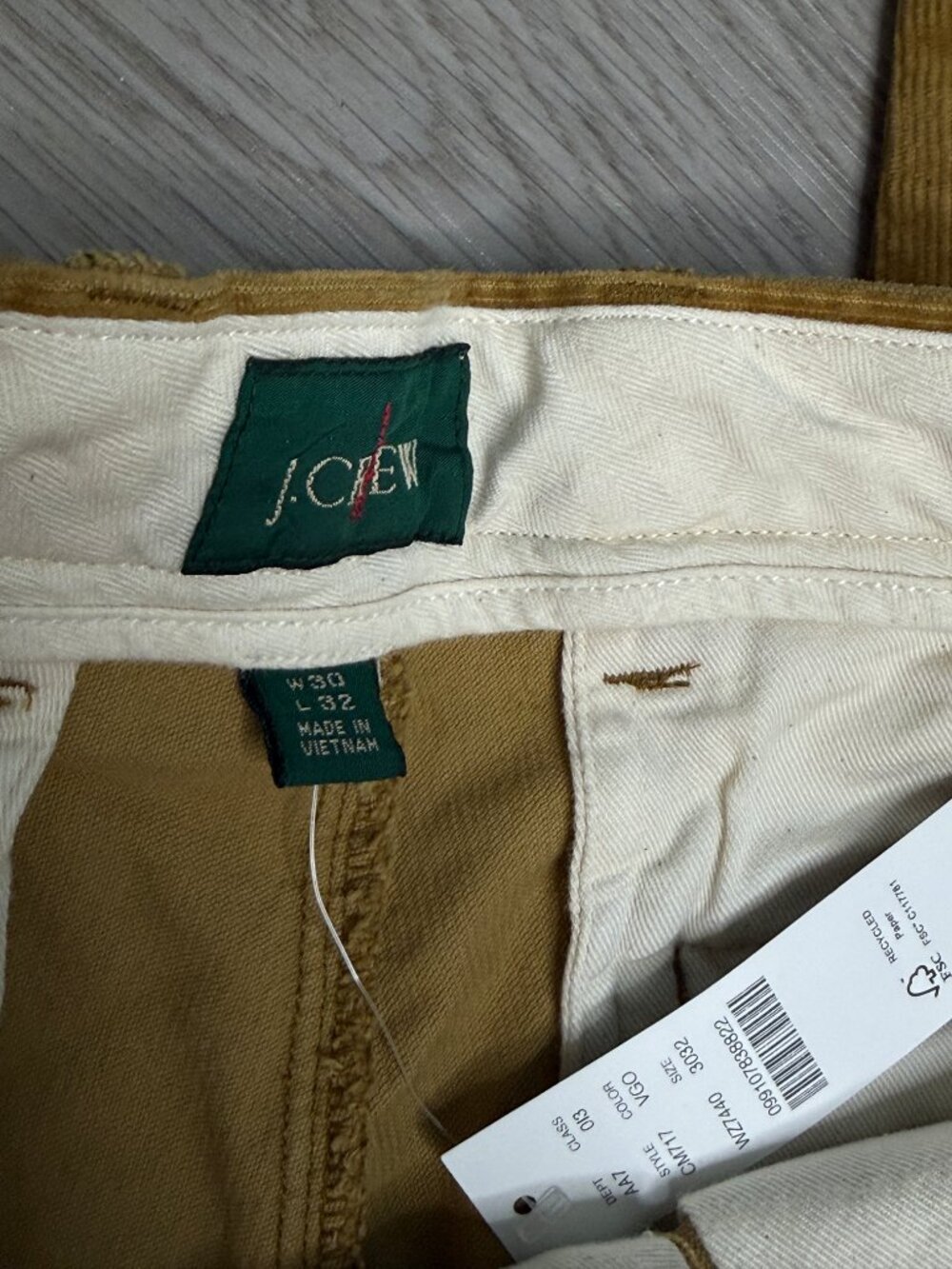 J. Crew Broken-in Straight pant in stretch corduroy NWT - Picture 4 of 7